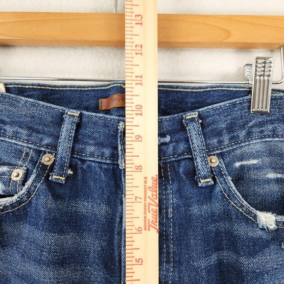 Abercrombie & Fitch Blue Distressed Straight Jeans - Picture 8 of 16